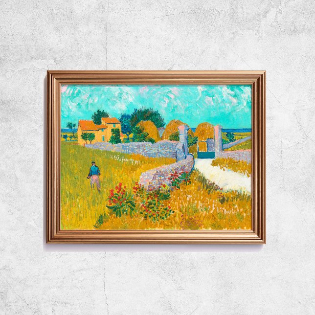 Affiche Ferme Van Gogh En Provence Vieux Art (Van Gogh Farmhouse In Provence Old Art Poster
)
