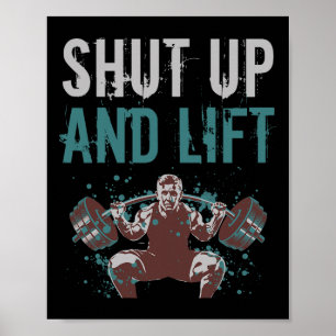 Affiche Fermer Et Ascenseur Motivationnel Citation Fitness