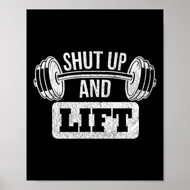 Affiche Fermer Et Ascenseur Remplissage Bodybuilding (Devant)