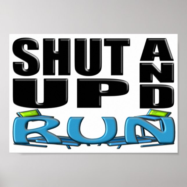 Affiche FERMER ET EXÉCUTER (tapis roulant) (Devant)