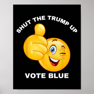Affiche Fermer Le Vote Trump Blue Réélire Le Président Bid