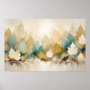 Affiche Fermeture des feuilles Calme Tranquille saison nat