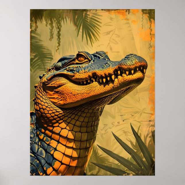 Affiche Fermeture vintage de l'alligator (Devant)