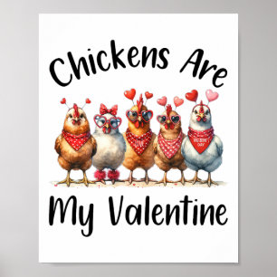 Affiche Fermiers Drôles - Hommes Femmes Le Poulet Est Ma S