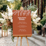 Affiche Fern Botanical Woodland Signature Boissons Menu Po<br><div class="desc">Fern Botanical Woodland Signature Boissons Menu Poster</div>