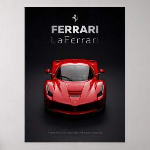Affiche Ferrari LaFerrari Hypercar Rouge