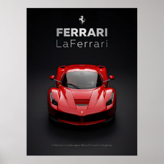Affiche Ferrari LaFerrari Hypercar Rouge