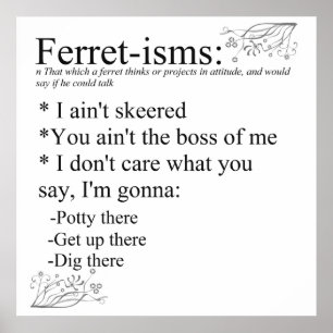 Affiche Ferret-isms & Sayings Imprimer