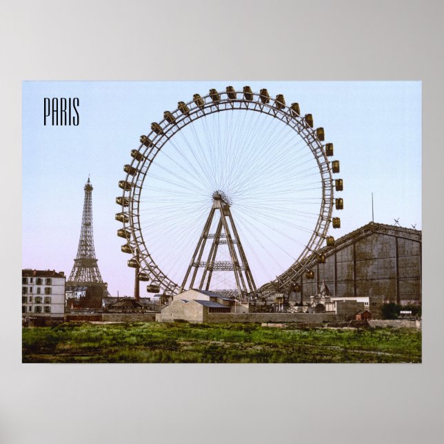 Affiche Ferris Wheel à Paris (1900) (Devant)