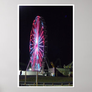 Affiche Ferris Wheel at Night