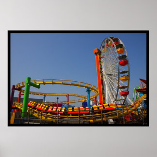 Affiche Ferris Wheel & Rollercoaster