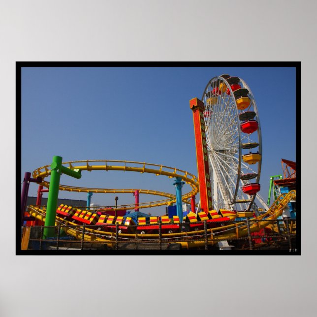 Affiche Ferris Wheel & Rollercoaster (Devant)