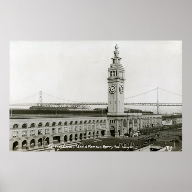 Affiche Ferry Building, San Francisco Vintage (Devant)