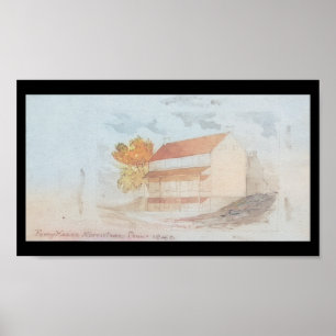 Affiche Ferry House Norristown PA 1842 Imprimer