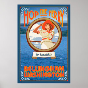 Affiche Ferry pour femme - Bellingham, Washington