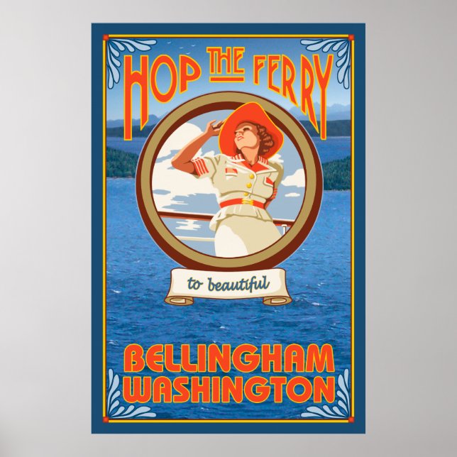 Affiche Ferry pour femme - Bellingham, Washington (Devant)