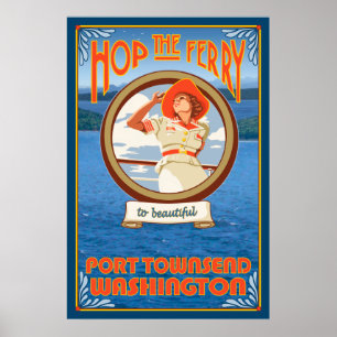 Affiche Ferry pour femme - Port Townsend Washington