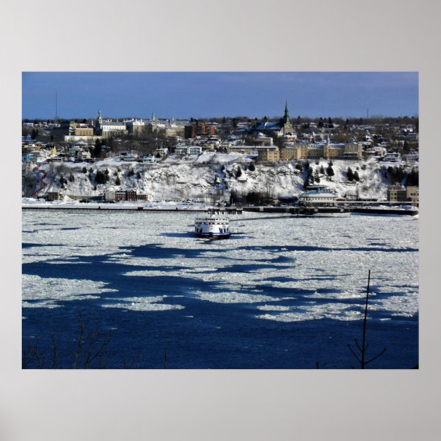 Affiche Ferry sur le fleuve Saint-Laurent (Québec) (Devant)