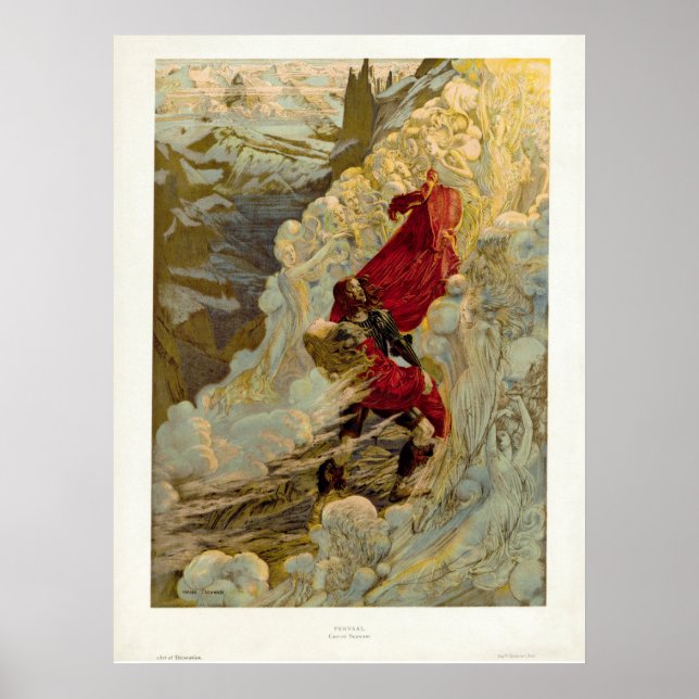 Affiche Fervaal vintage, un opéra de Vincent d'Indy (Devant)