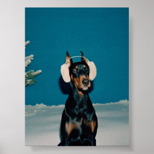 Affiche Festif Doberman