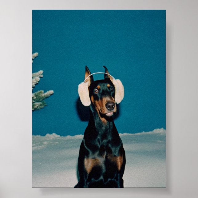 Affiche Festif Doberman (Devant)