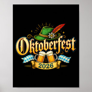 Affiche Festival de bière bavarois féminin 2026 allemand