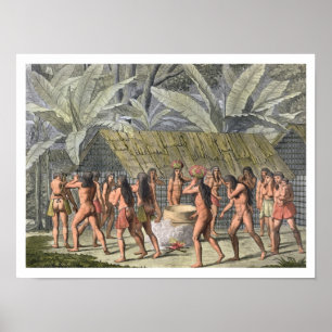 Affiche Festival de danse des Indiens Camacani, Brésil,