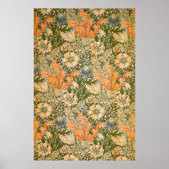 Affiche Festival de fleurs de William Morris Spring Compto (Devant)