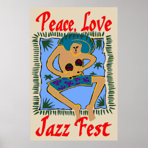 Affiche Festival de Jazz, Peace Love, Rasta Man