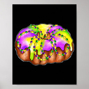Affiche Festival de Mardi Gras King Cake pour hommes femme