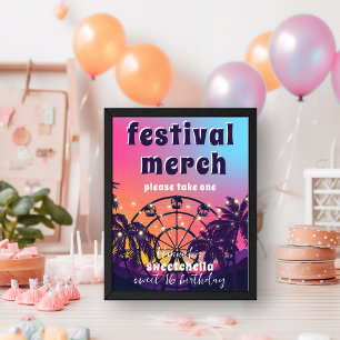 Affiche Festival de musique   Sweet 16 Festival Merch Sign