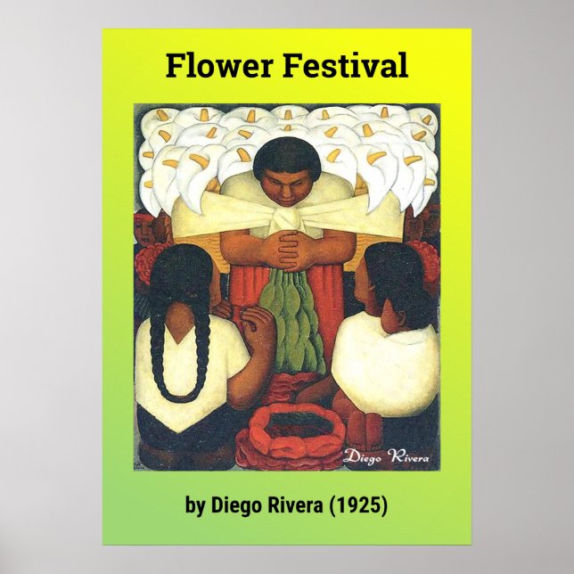 Affiche Festival des fleurs de Diego Rivera (1925) (Devant)