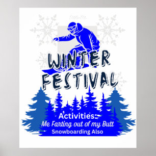 Affiche Festival d'hiver Farting et Snowboard
