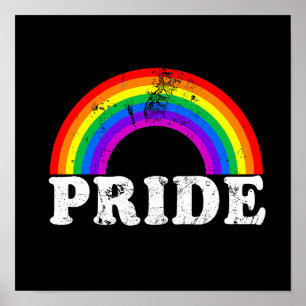 Affiche Festival du mois LGBTQ du Gay pride rétro Rainbow