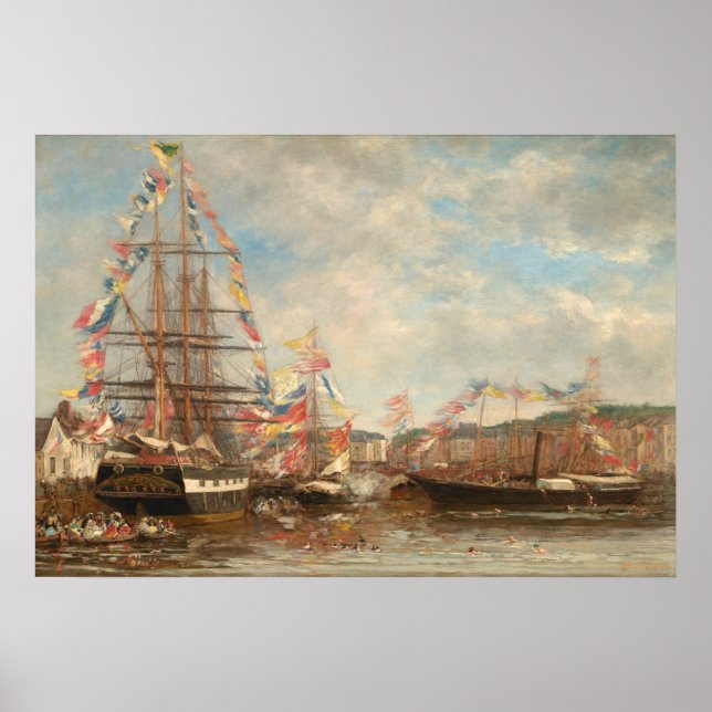Affiche Festival Port de Honfleur Eugène Boudin Beaux-Arts (Devant)