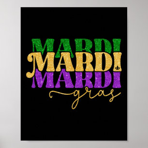 Affiche Festival vintage Mardi Gras La Nouvelle-Orléans Fe