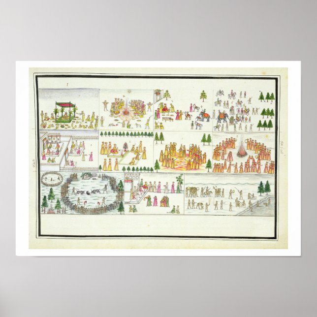 Affiche Festivals hindous dont Dasehra, Diwali et Holi (Devant)