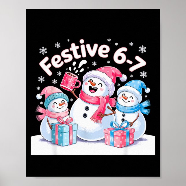 Affiche Festive 6 7 Six Seven Meme Christmas Women Men Kid (Devant)