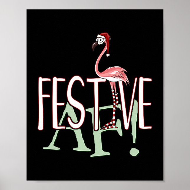 Affiche Festive Af Ironic Sarcastic Merry Christmas Flamin (Devant)