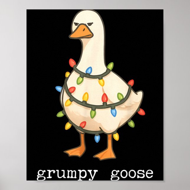 Affiche Festive And Mpy Goose Santa Hat Xmas Light Matchin (Devant)