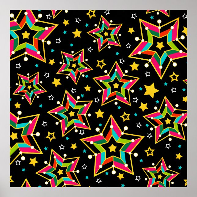 Affiche Festive Bright Merry Holiday Star (Devant)