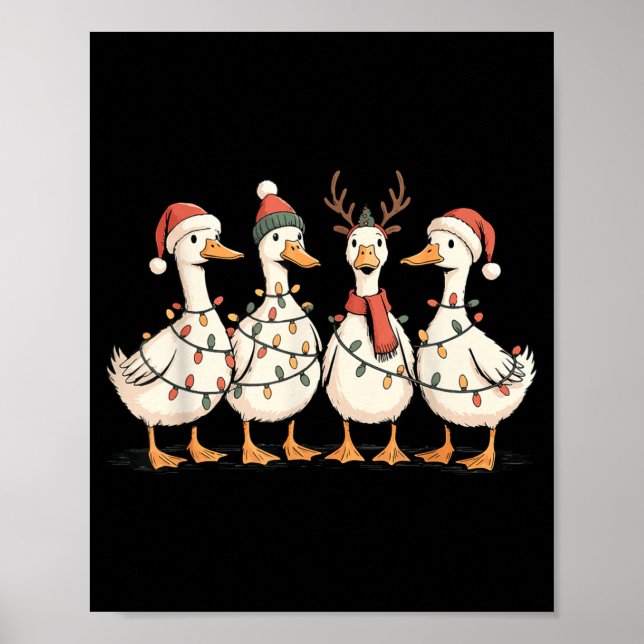 Affiche Festive Christmas Ducks Decorative Jolly Xmas Holi (Devant)