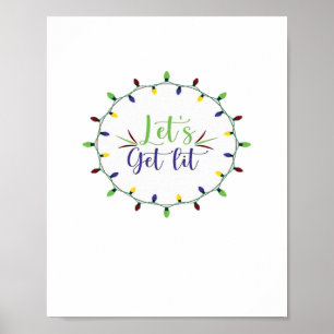 Affiche Festive Festive Festive Lit Funny Christmas Lights