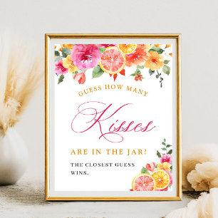 Affiche Festive Flower brillant Devine combien de Fêtes de