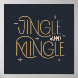 Affiche Festive Jingle et Mingle Holiday Design