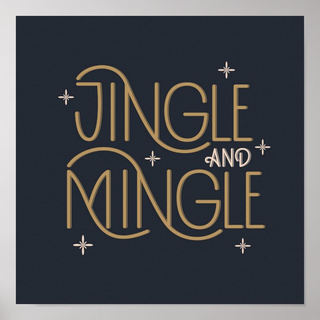 Affiche Festive Jingle et Mingle Holiday Design (Devant)