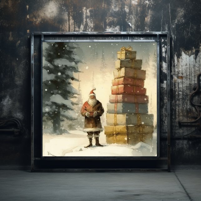 Affiche Festive : Père Noël Noir (Créateur téléchargé)