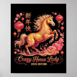 Affiche Fête 2026 Année de la Dame du Cheval Fou Depuis 26