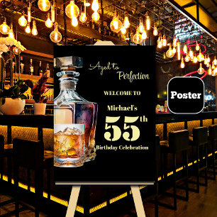 Affiche Fêté à la perfection pour les 55 ans d'un homme -