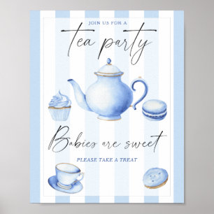 Affiche Fête à thé Baby shower Les bébés sont doux